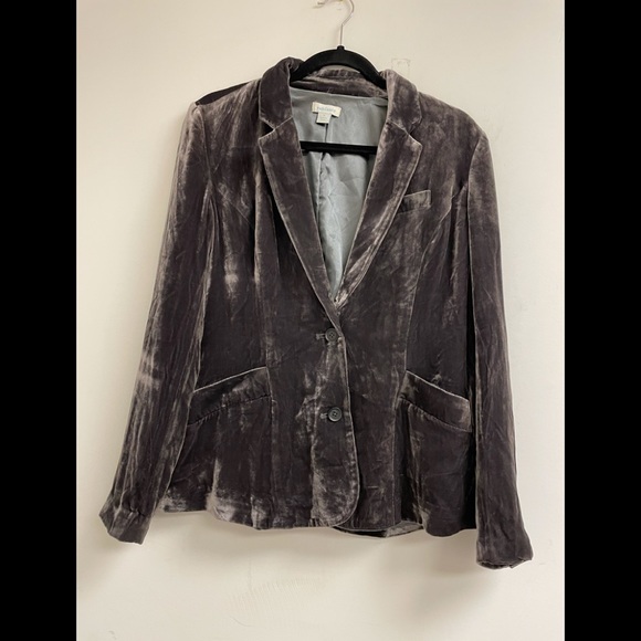 Sofia Boyfriend Cut Soft Velvet Blazer - Picture 1 of 5